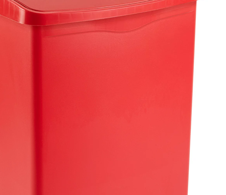 Trash Can Rubbermaid® Slim Jim® 18 gal. Rectangular Red Plastic Step On by ULINE  ID H-5905R